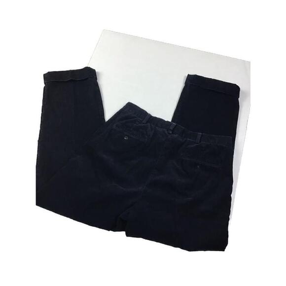 Polo Ralph Lauren Dark Navy Blue Hammond Corduroy Pants Pleated Cuffed Sz 36x30 - Picture 7 of 10